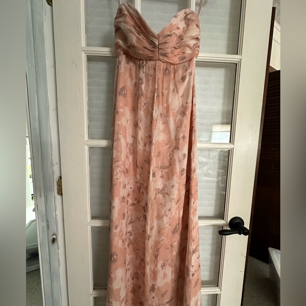 Strapless, watercolor, Amsale formal dress size 6